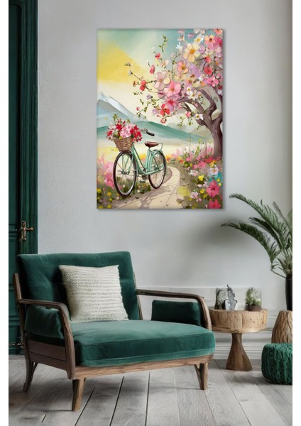 Canlı Renklerle Çiçek Temalı Kanvas Tablo - Duvar Dekorasyonu