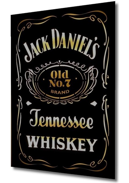 Ahşap Dikey Viski Temalı Duvar Dekoru Tablo Bej Renk