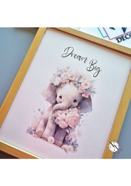 Doğal Ahşap Çerçeveli Bebek ve Çocuk Odası 3'lü Tablo Seti - Sevimli Hayvanlar indirimleri