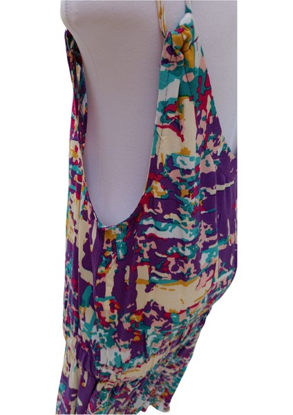 Kız Çocuk Şort Tulum Elbise – %100 Viskoz, Ayarlanabilir Boncuklu Askılı, Beli Lastikli, Paçalar Fırfırlı ve Cepli modelleri