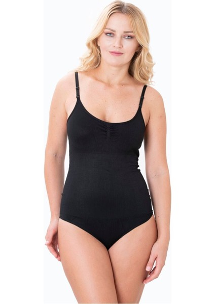 1 Beden Avantajlı 2li Paket Toparlayıcı Zıbın Korse Siyah Renk