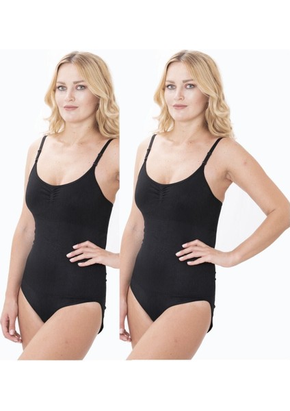1 Beden Avantajlı 2li Paket Toparlayıcı Zıbın Korse Siyah Renk fiyatları