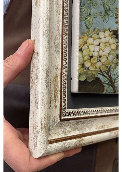 30X30 cm Çok Renkli Ortanca Çiçeği Taşlı Çerçeveli Duvar Tablosu indirimleri