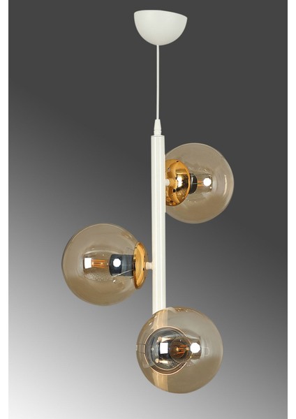 Şık Modern Beyaz 3'lü Bal Glop Camlı Avize, Evinize Hafiflik Katacak Tasarım fiyatları