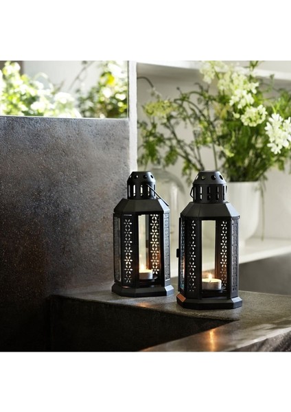 Şık Siyah Dekoratif Kandil Feneri, Ev ve Bahçe Için Ideal Aydınlatma Seçeneği fiyatları