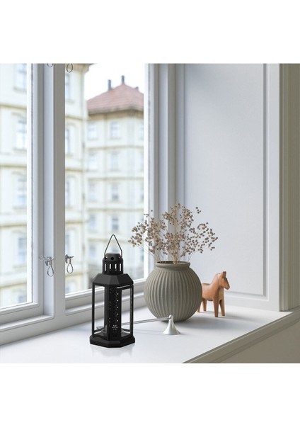 Şık Siyah Dekoratif Kandil Feneri, Ev ve Bahçe Için Ideal Aydınlatma Seçeneği fırsatları
