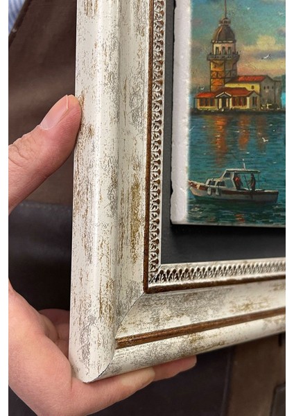 Renkli Taş Duvar Dekoru, 30X30 Cm, Kız Kulesi Temalı, Şık ve Estetik Tablo indirimleri