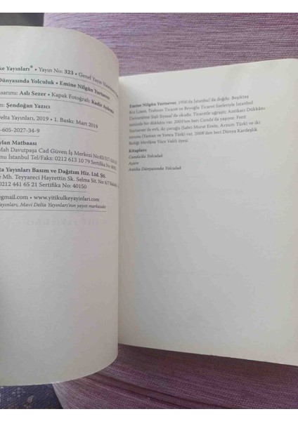 Antika Dunyasında Yolculuk Imzali. Emine Nilgun Yurtsever 2019 Yili 1,basim 219 Sayfa Çok Iyi Durumda Imzali fırsatları