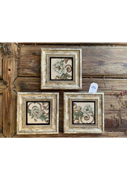 Kahverengi Çerçeveli Taş Tablo 20X20 Cm, Şık ve Doğal Dekoratif Hediye Seçeneği