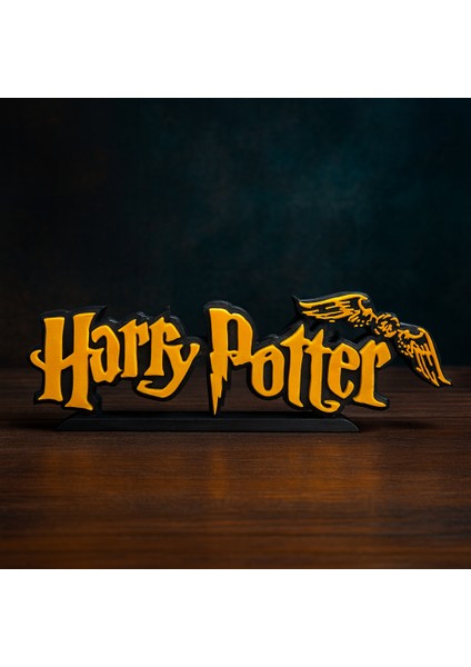 Harry Potter Yazılı 3D Dekoratif Obje 20CM | Masaüstü Süs ve Duvar Aksesuarı | Film Temalı Hediye