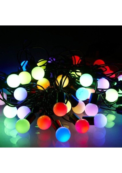 Yılbaşı 5 mt Fişli LED Top Dekor Siyah Kablo Renkli Işıklar fiyatları