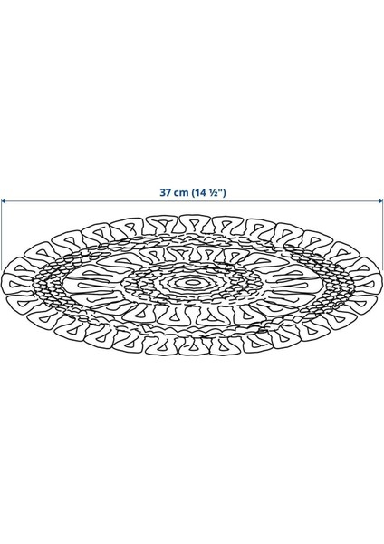 Haki Natürel Amerikan Servis, 37 Cm, Şık ve Dayanıklı Tasarım