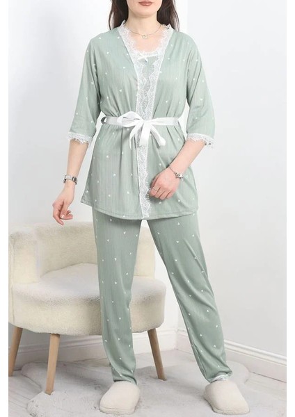 Seka Pegasus Üçlü Pijama Takımı Mint - 70044.1048.
