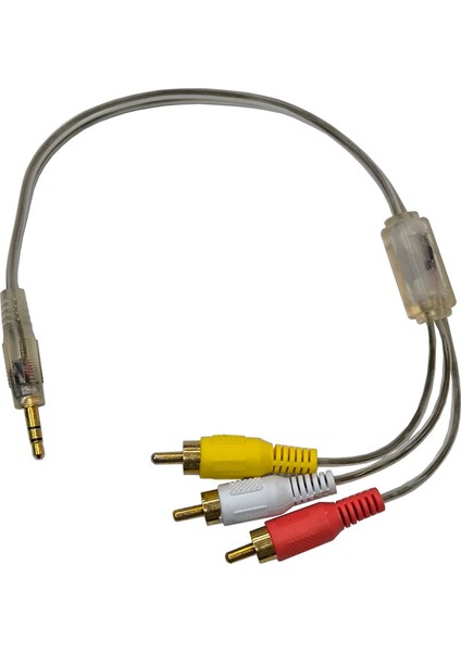 3.5mm Stereo Erkek To 3x Rca Erkek Kablo 30CM modelleri