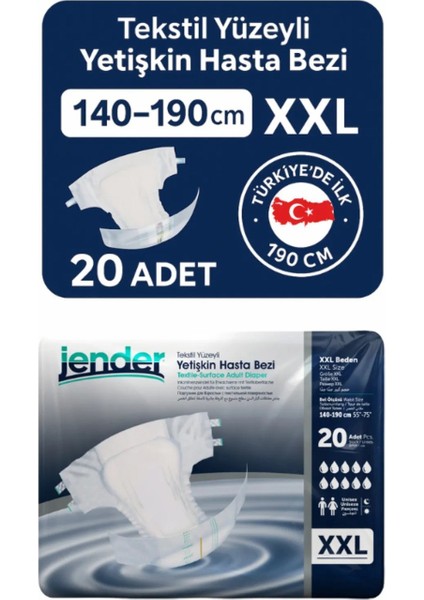 Belbantlı Hasta Bezi 2xlarge (Xxlarge) Ekstra Xlarge 20 Li 2 Paket modelleri
