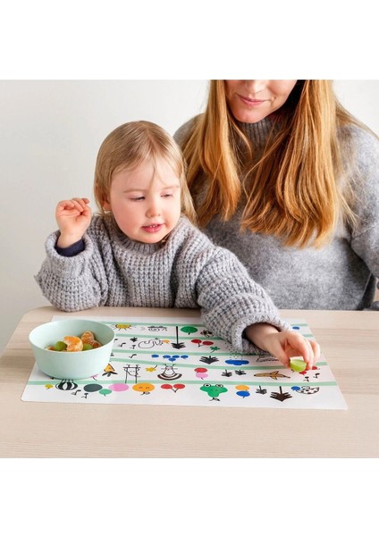 2'li Çocuk Amerikan Servisi 30X40 Cm, Desenli, Beyaz, Dayanıklı ve Şık Set modelleri