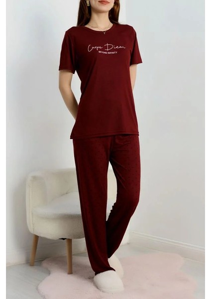 Seka Poliviskon Pijama Takım Mürdüm - 50779.1773.