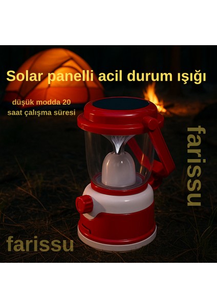 Güneş Enerjili ve Şarjlı Acil Durum Kamp Lambası - GK7768