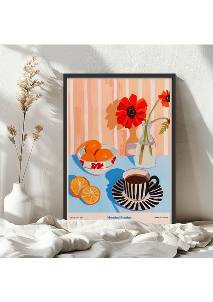 Şık Siyah Ahşap Çerçeveli Tek Parça Poster Tablo TK/1413