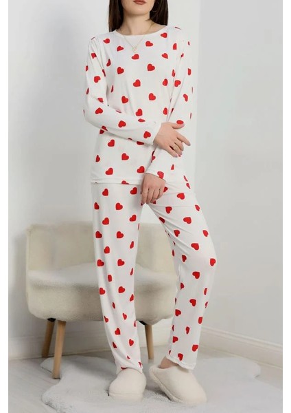 Seka Pegasus Alt Üst Aynı Pijama Takımı Beyazkırmızı - 50749.1048.