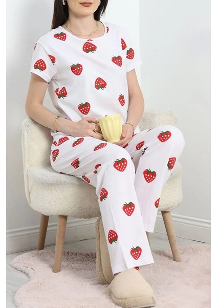 Seka Alt Üst Aynı Pijama Takımı Beyazçilek - 50079.1857.