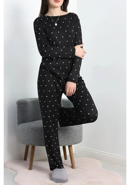 Seka Pegasus Alt Üst Aynı Pijama Takımı Siyahpuanlı - 50749.1048.