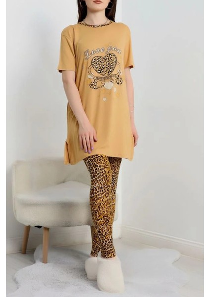 Seka Ringviskon Pijama Takımı Leopar - 50632.1931.