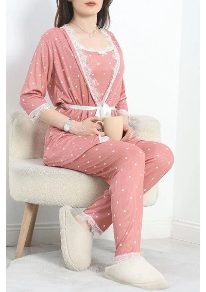 Seka Pegasus Üçlü Pijama Takımı Pudra - 70044.1048.