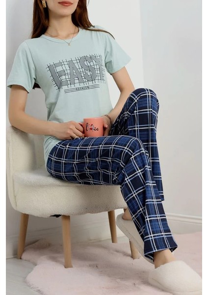 Seka Süprem Baskılı Pijama Takım Mintlaci - 50774.1773.
