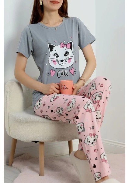 Seka Süprem Baskılı Pijama Takım Gripembe - 50774.1773.