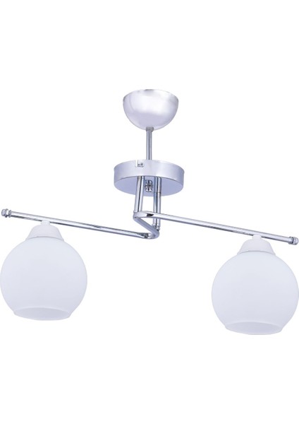 Beyaz Camlı 2'li Plafonyer Avize, Şık ve Modern Tasarım, Ev ve Ofis Dekoru Için Ideal fiyatları