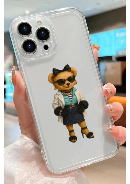 Iphone 12 Pro Max Uyumlu Desenli Lüx Şeffaf Silikon Kılıf MNL23 modelleri