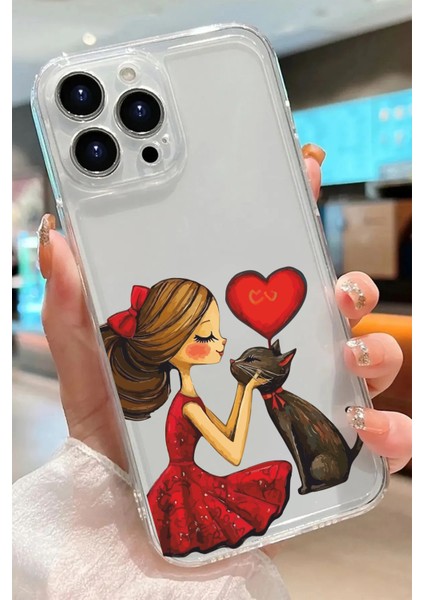 Iphone 12 Pro Max Uyumlu Desenli Lüx Şeffaf Silikon Kılıf MNL32 indirimleri