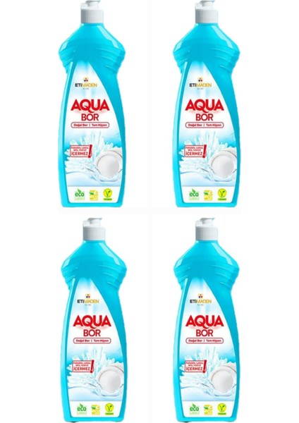 Doğal Mineralli Elde Yıkama 4 Adet Sıvı Bulaşık Deterjanı