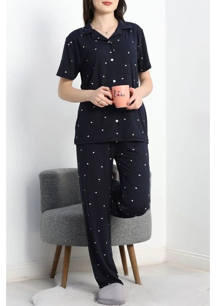 Seka Milan Kumaş Düğmeli Pijama Takımı Küçükkalp - 750.1287.