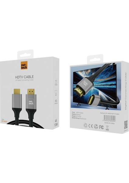 Nt-Hd01 4k Ip Örgü 150 Cm Hdmı Kablo (Siyah) Nt-100949 fırsatları