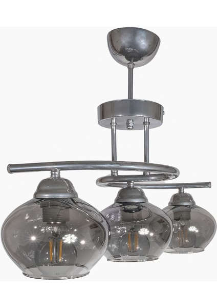 Şık Modern Dekoratif 3'lü Krom Avize, Salon, Mutfak ve Yatak Odası Için Mükemmel Aydınlatma