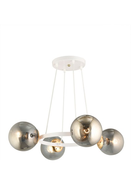 4'lü Füme Glop Camlı Modern Halka Avize, Şık ve Şık Aydınlatma Seçeneği fiyatları