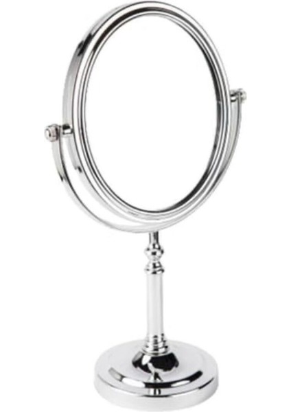 Çift Taraflı Büyüteçli ve Dönen Profesyonel Kozmetik Ayna, Gri Renk indirimleri