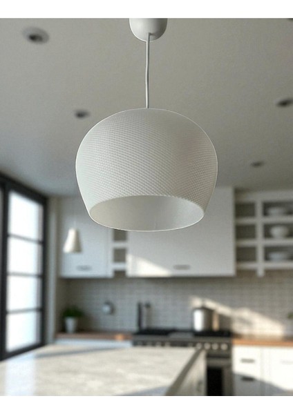 Şık Beyaz Modern Dekoratif Avize, LED Uyumlu, Minimalist Tavan Aydınlatma fiyatları