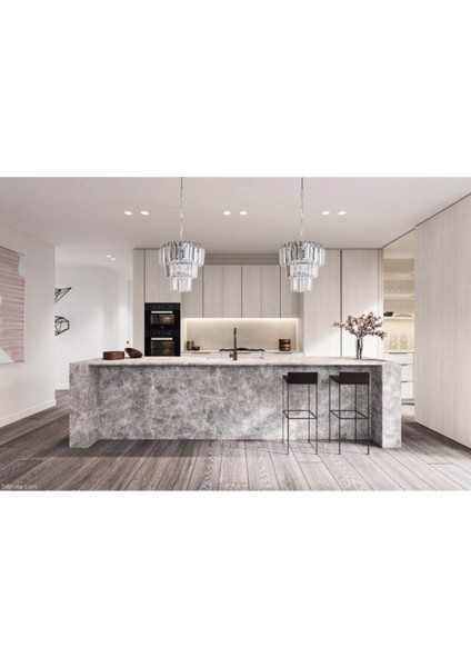 Şelale 30'lu 3 Katlı Krom Sarkıt Avize, Şık ve Modern Tasarım modelleri