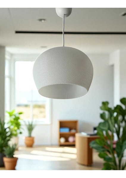 Şık Beyaz Modern Dekoratif Avize, LED Uyumlu, Minimalist Tavan Aydınlatma indirimleri