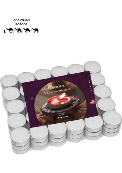 Beyaz Tealight 90'lı, Kokusuz, 3 Saat Dayanıklı, Yüksek Kalite, Mum ve Kandil Için
