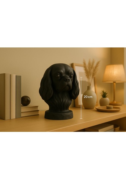 Siyah Cocker Spaniel Köpek Büstü – Dekoratif Heykel fırsatları