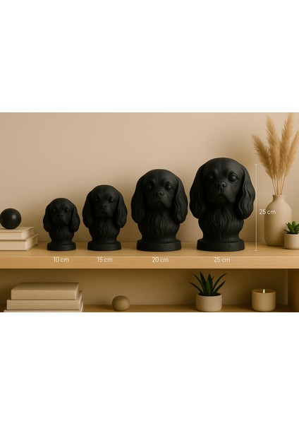 Siyah Cocker Spaniel Köpek Büstü – Dekoratif Heykel indirimleri