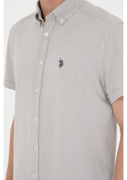 Erkek Açık Haki Gömlek Kısa Kollu 50288667-VR183