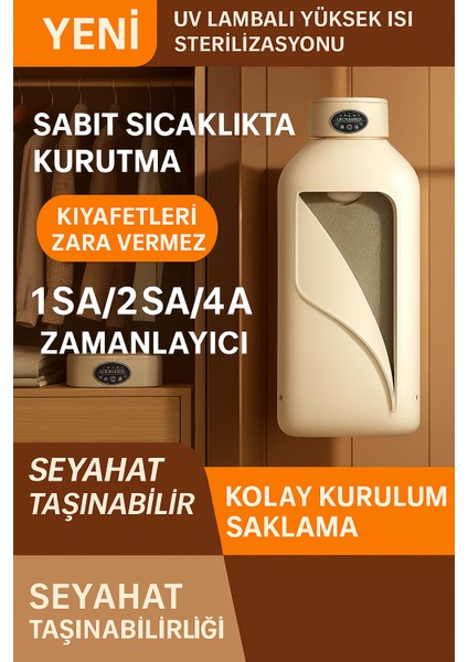 600W Katlanabilir Elektrikli Çamaşır Kurutma Makinesi – Askılı, Zaman Ayarlı, Taşınabilir Kurutma