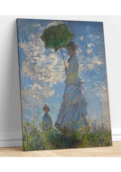 Renkli Kadın Şemsiyeli Manzara Kanvas Tablo, Sanat ve Dekorasyon Için Şık Seçim fiyatları