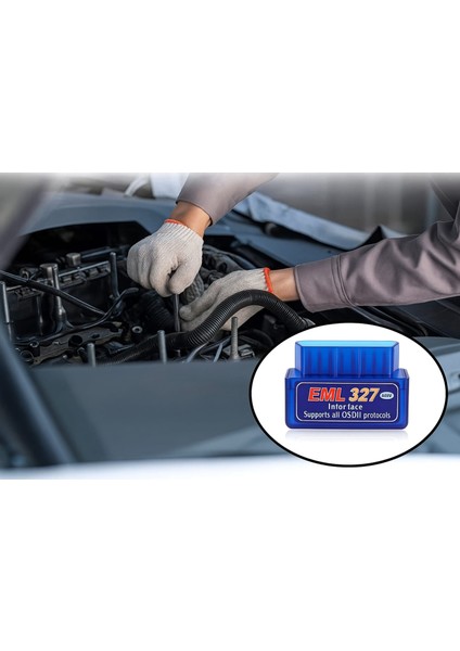 Eml 327 ODB2 Süper Mini Bluetoothlu V2.1 Arıza Tespit Cihazı Karekodlu (ı0s/iph0n uymaz)