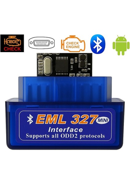 Eml 327 ODB2 Süper Mini Bluetoothlu V2.1 Arıza Tespit Cihazı Karekodlu (ı0s/iph0n uymaz) fırsatları